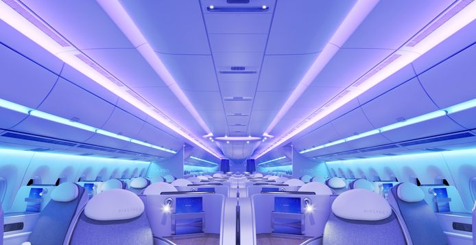 De nieuwe Airspace-cabine van Airbus.