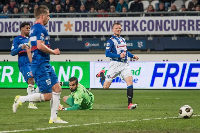Sam Larsson scoort tegen Willem II.