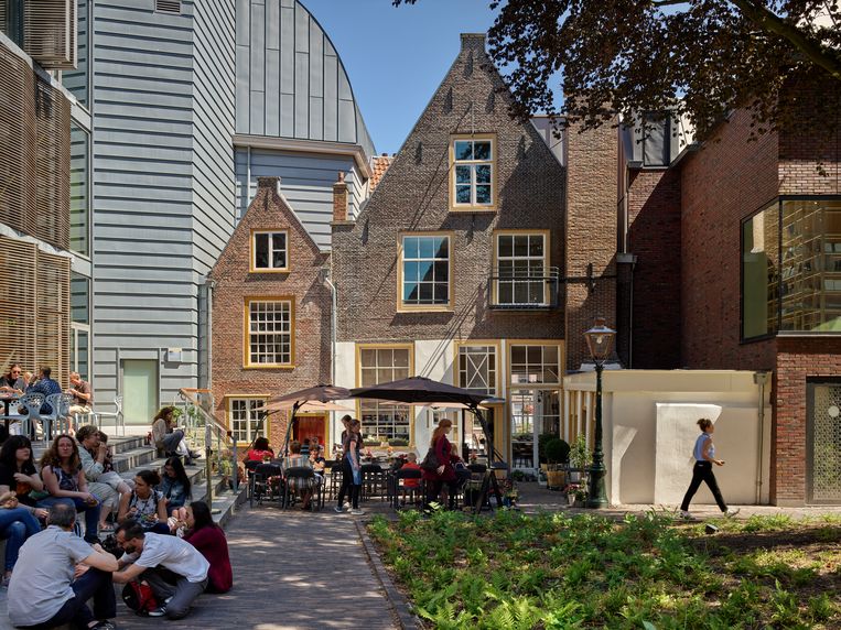 Catharinasteeg in Leiden, door ontwerpbureau Rijnboutt. Beeld Kees Hummel