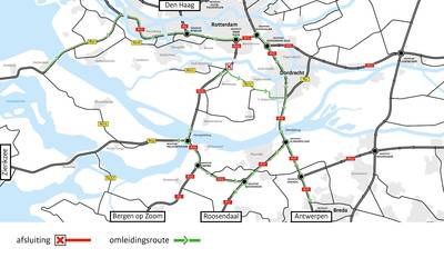 Heinenoordtunnel in weekenden weer gesloten voor verkeer