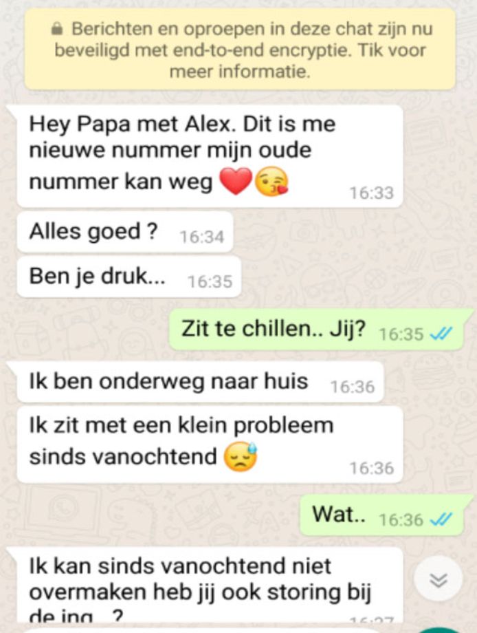 Paul van den Heuvel werd door zijn  ‘dochter’ opgelicht via WhatsApp