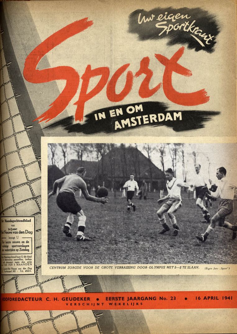 Cover van Sport in en om Amsterdam dat door Kick Geudeker werd opgericht. Beeld 