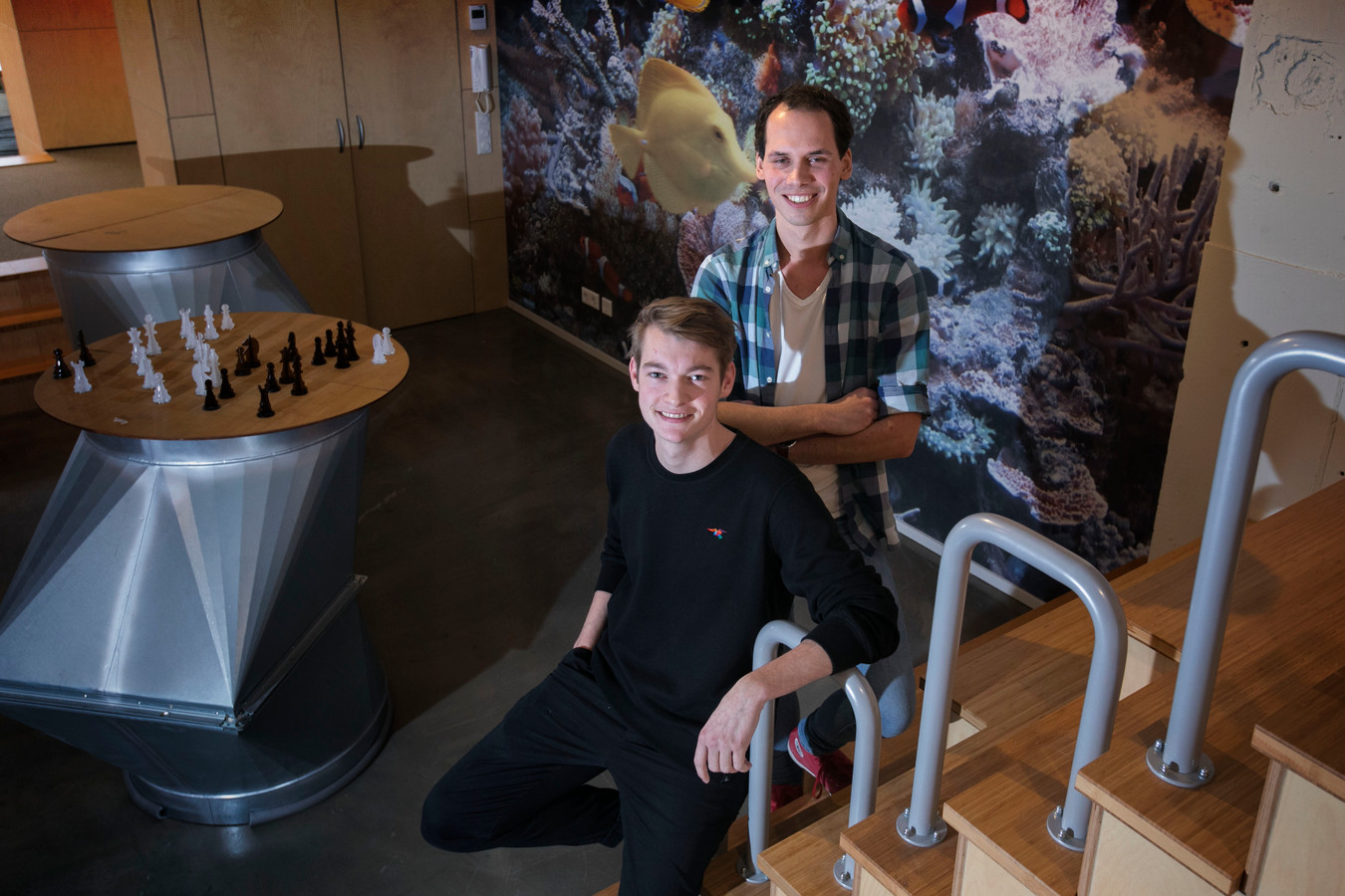 Oscar van der Vleuten (links) en Mees Boeijen van Skotty.