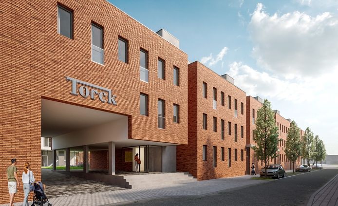 De Torck-site gezien van in de Ommegangstraat.
