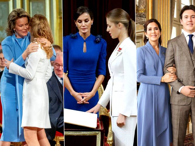Waarom de koninklijke moeders altijd blauw dragen wanneer hun kinderen meerderjarig worden