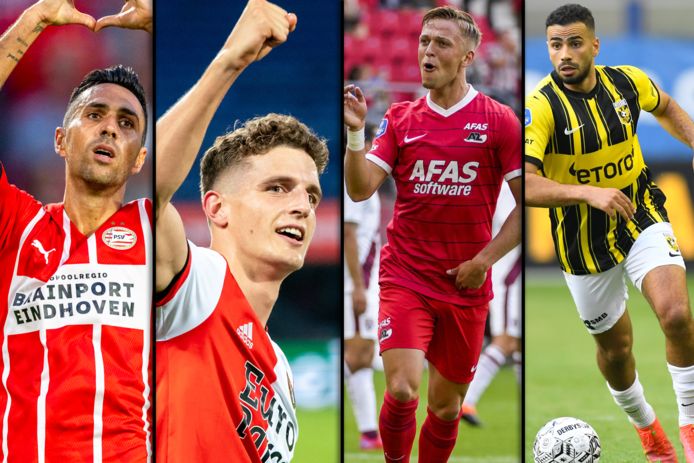 Eran Zahavi, Guus Til, Jesper Karlsson en Oussama Tannane.