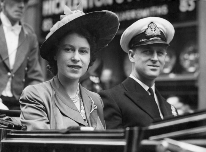 Prinses Elizabeth en prins Philip in 1948.