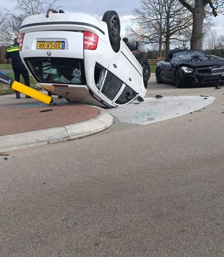 Inzittenden komen met de schrik vrij na aanrijding bij Eibergen