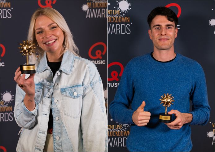 Julie Van Den Steen En Conner Rousseau Vallen In De Prijzen Tijdens De Eerste Lockdown Awards Van Qmusic Showbizz Hln Be