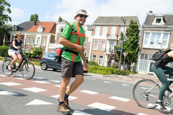 Wandelaar op de Via Gladiola.