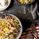 Rappe rijstbowl met gerookte kip