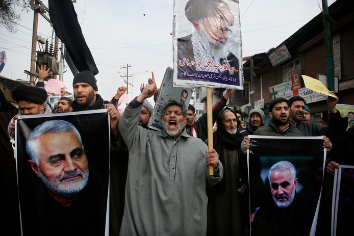 Wereldwijd protesteren vandaag sjiitische moslims tegen de aanval op Qassem Soleimani.