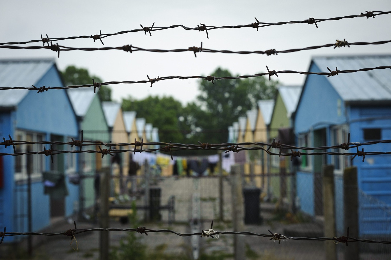 Een vluchtelingenkamp in Hongarije
