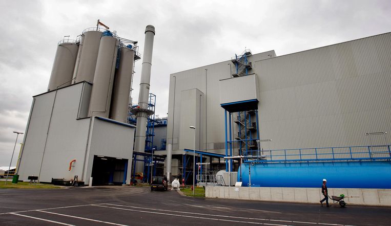 De biomassacentrale in Moerdijk. Het Zeeuwse energiebedrijf Delta is de grootste aandeelhouder van de centrale. Beeld anp