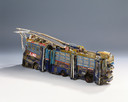 Model van een Arnhemse trolleybus van kunstenaar Willem van Genk.