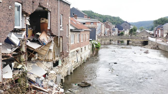 De ravage in Pepinster na de overstromingen