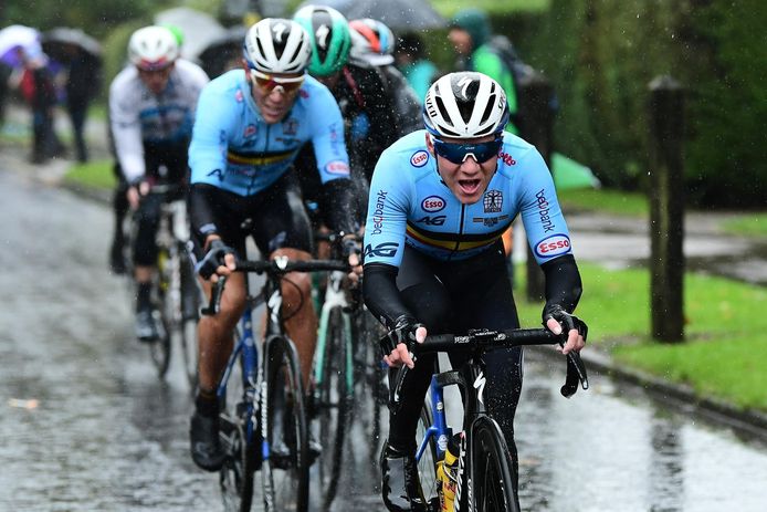 Op het WK in Yorkshire werkte Evenepoel zich de naad uit de broek voor kopman én jeugdidool Philippe Gilbert.