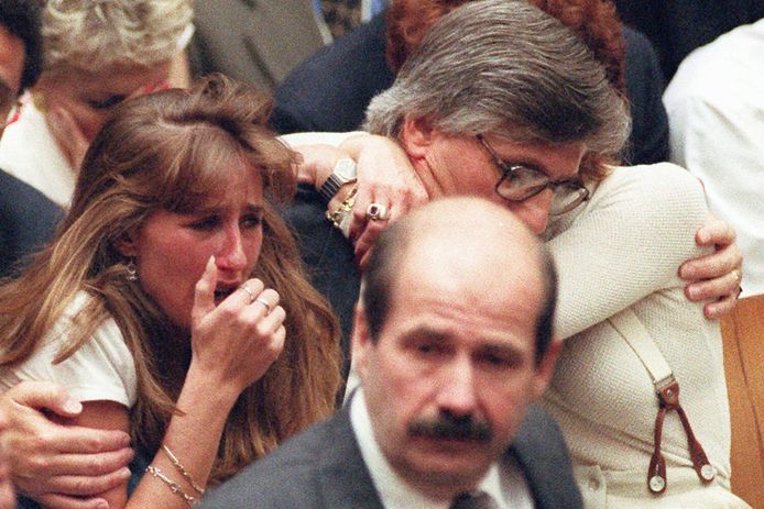 De familie van Ron Goldman in de rechtbank in 1995.