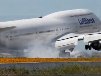 Boeing Lufthansa maakt wel erg ruwe landing