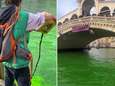 KIJK. Klimaatactivisten kleuren het kanaal in Venetië gifgroen