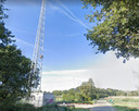 C2000-zendmast in het buitengebied van Moergestel, bij de Reusel (Waterhoefstraat).