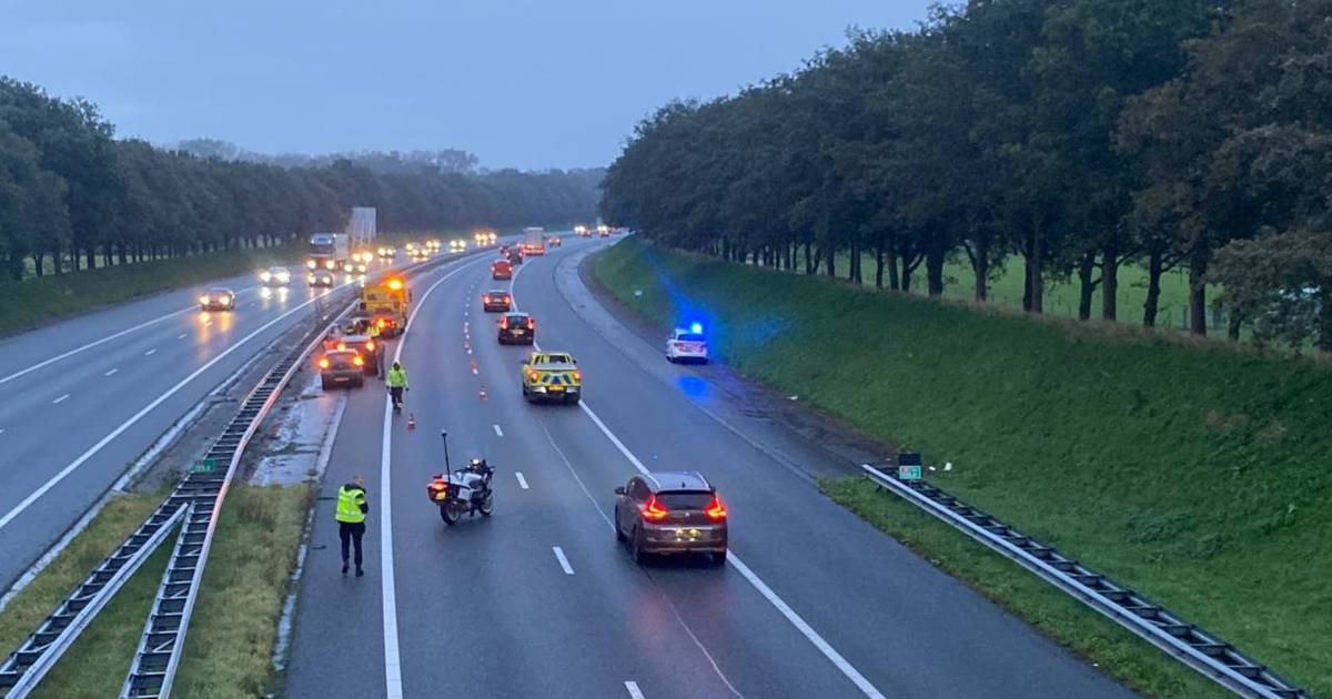 Ongeval op de A1 bij Hengelo.