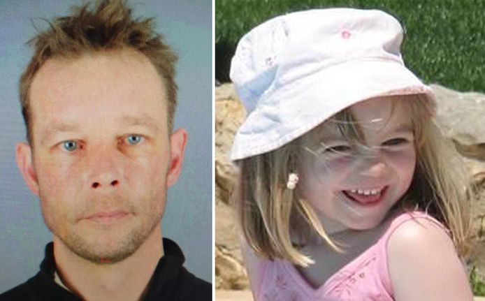 Prime suspect Christian Brückner and Maddie McCann.