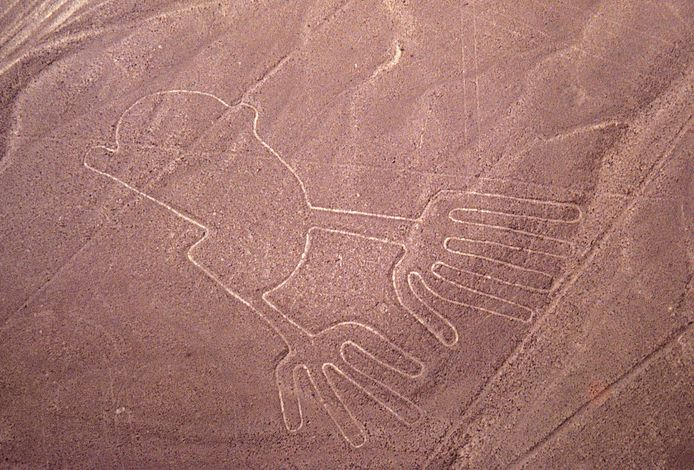 "Las manos"-figuur in Nazca.