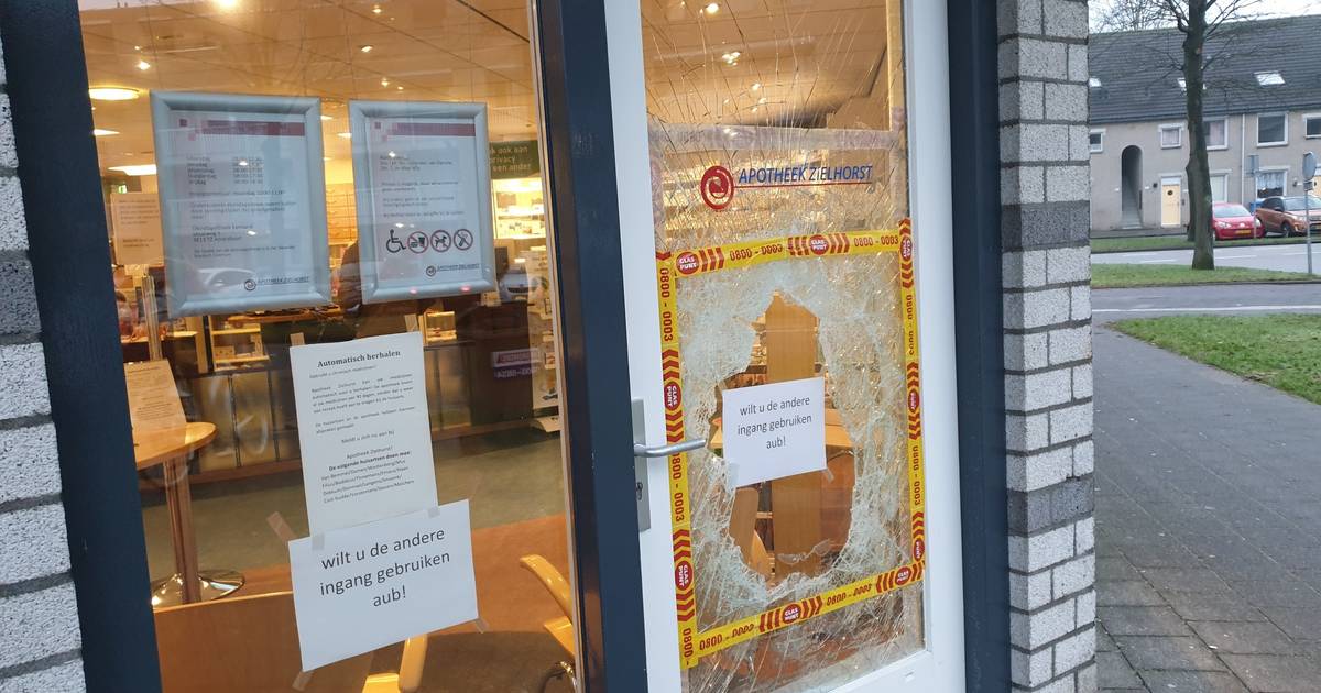 Inbrekers vernielen deur apotheek Zielhorst