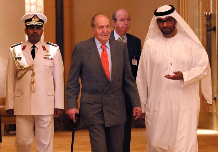 Archiefbeeld uit 2014 toen Juan Carlos een bezoek bracht aan Abu Dhabi.