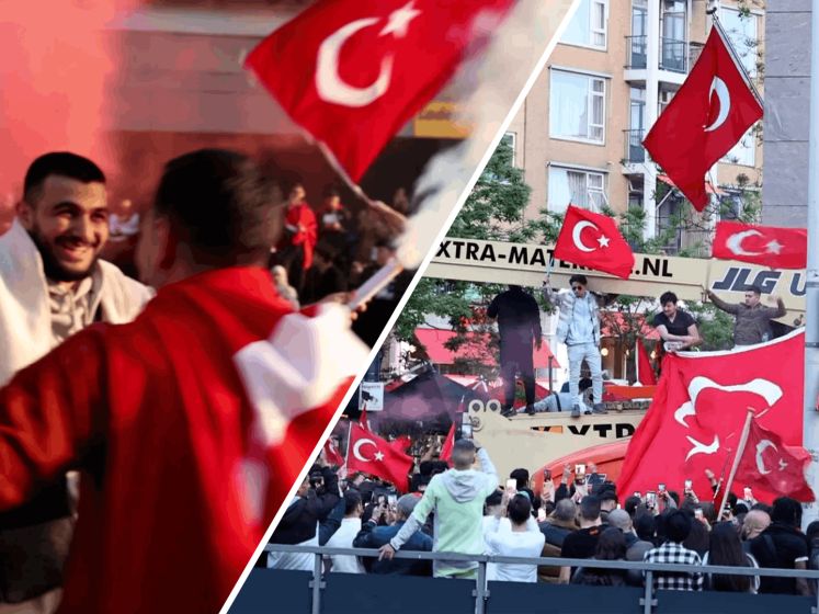 Aanhangers Erdogan vieren feest in grote Nederlandse steden