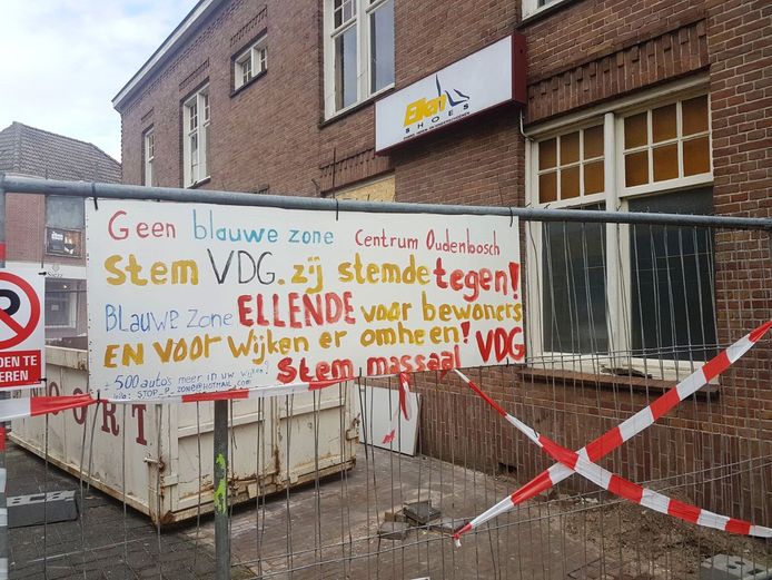 Protest tegen de blauwe zone.