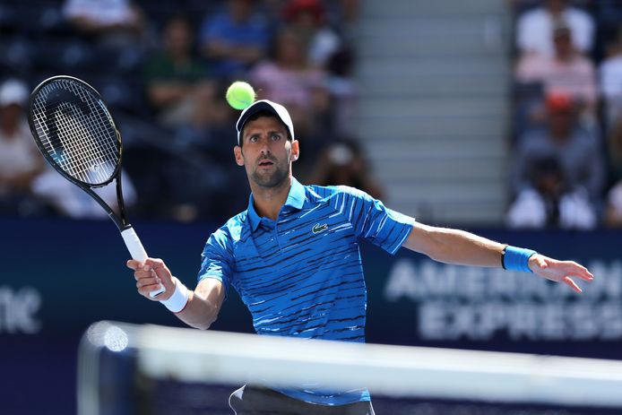 Novak Djokovic op de US Open.