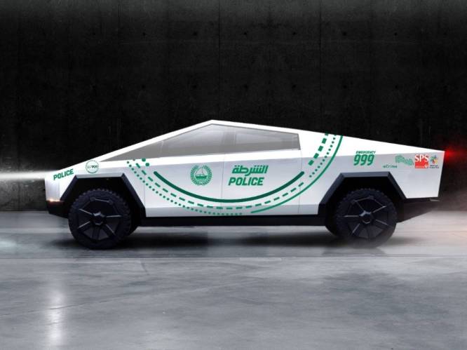 Na de Lamborghini en de Aston Martin gaat politie Dubai nu voor een Tesla Cybertruck