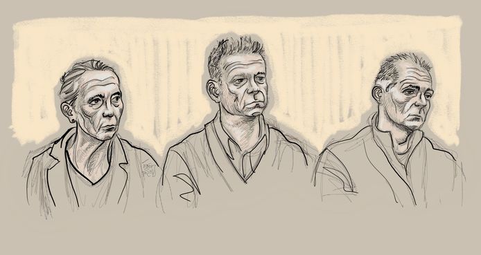 De drie beschuldigde artsen Godelieve T. , Frank D.G. en Joris V.H.