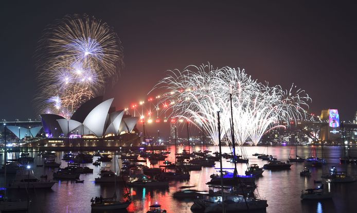 Archiefbeeld van het Nieuwjaarsvuurwerk in Sydney.