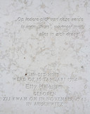 Gedenksteen op het geboortehuis van Etty Hillesum, Molenwater 77 in Middelburg