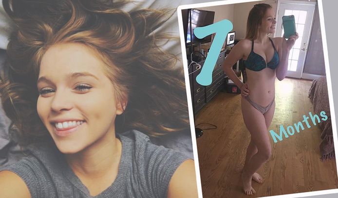 Reanna Stephens (18) is sinds gisteren 7 maanden zwanger.