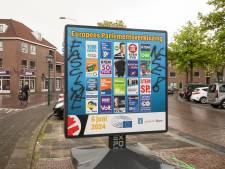 Verkiezingsposter PVV in Baarn beklad