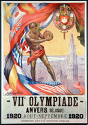 Plakat von Olympia 1920 in Antwerpen, Belgien,  von August bis September