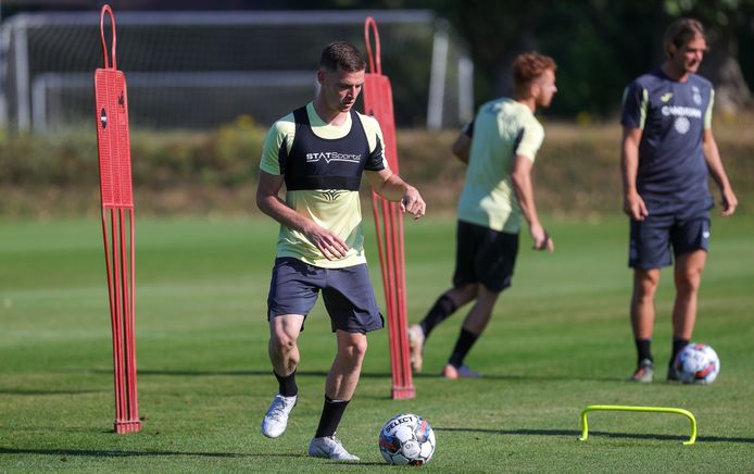 Sergio Gómez gisterenochtend nog op training op Neerpede.