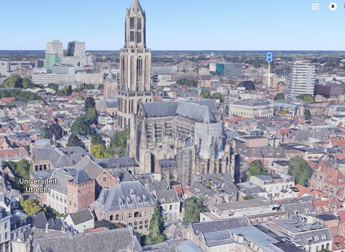 Sinds kort is ook Utrecht op Google Maps te zien in 3D.