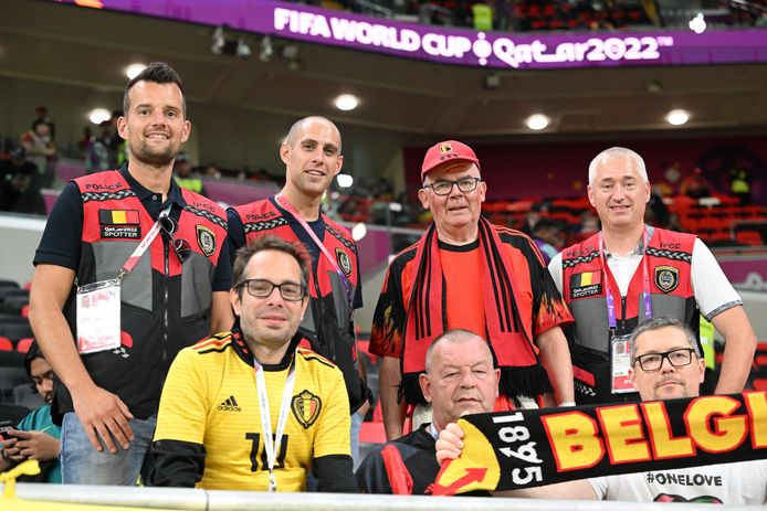 Belgische supporters met fanspotters.