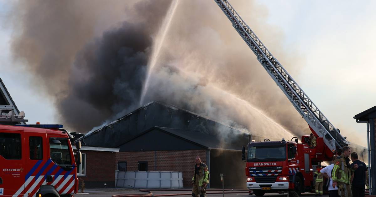 Loods verloren bij grote brand in Dussen, woonhuis en koeienstal blijven gespaard