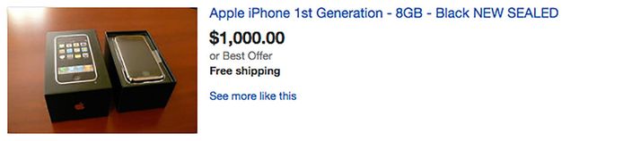 de iphone 2g is nu duurder dan de