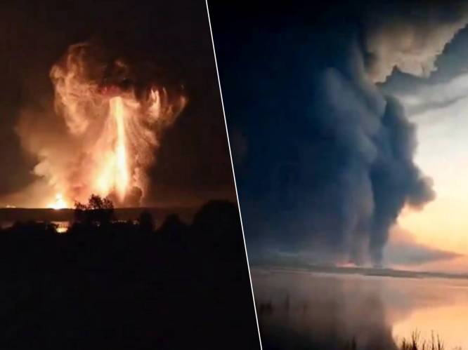 KIJK. Oekraïne blaast enorm munitiedepot op in Rusland: aardbeving waargenomen van 3.2 op schaal van Richter, rookpluim te zien tot in ruimte