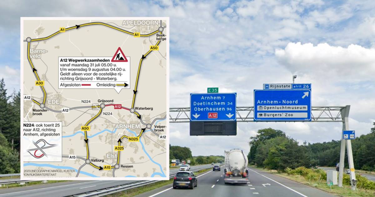 A12 bij Arnhem vanaf nu negen dagen dicht, en dat is te voelen tot in ...