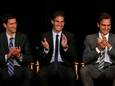 Novak Djokovic, Rafael Nadal en Roger Federer