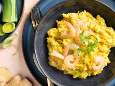 Wat Eten We Vandaag: Preistamppot met gember, kerrie en garnalen