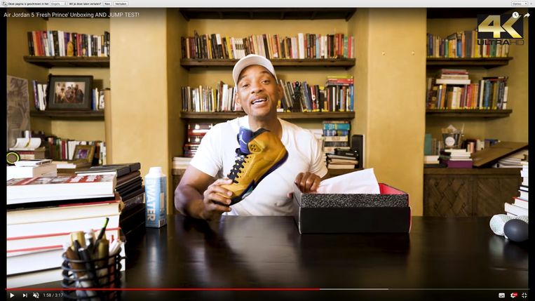 Will Smith scoort tegenwoordig op YouTube met een eigen kanaal. Beeld RV